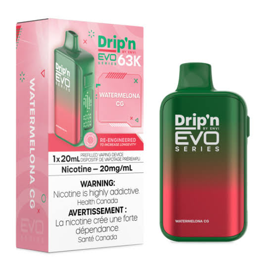 Drip’n EVO 63K Watermelon CG 20mg/ml Disposable (Provincial)
