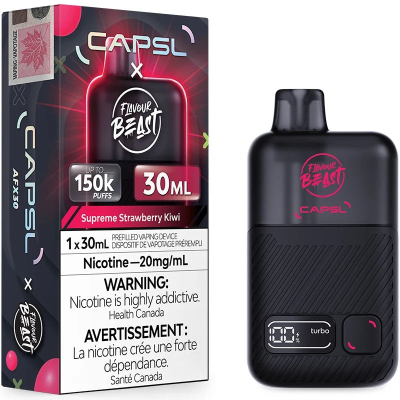 Capsl x Flavour Beast 150k Supreme Strawberry Kiwi Iced 20mg/30ml Disposable (Provincial)