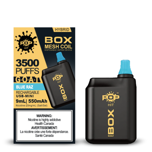 Pop Hit Box Mesh Coil Blue Razz 20mg/ml Disposable(provincial)