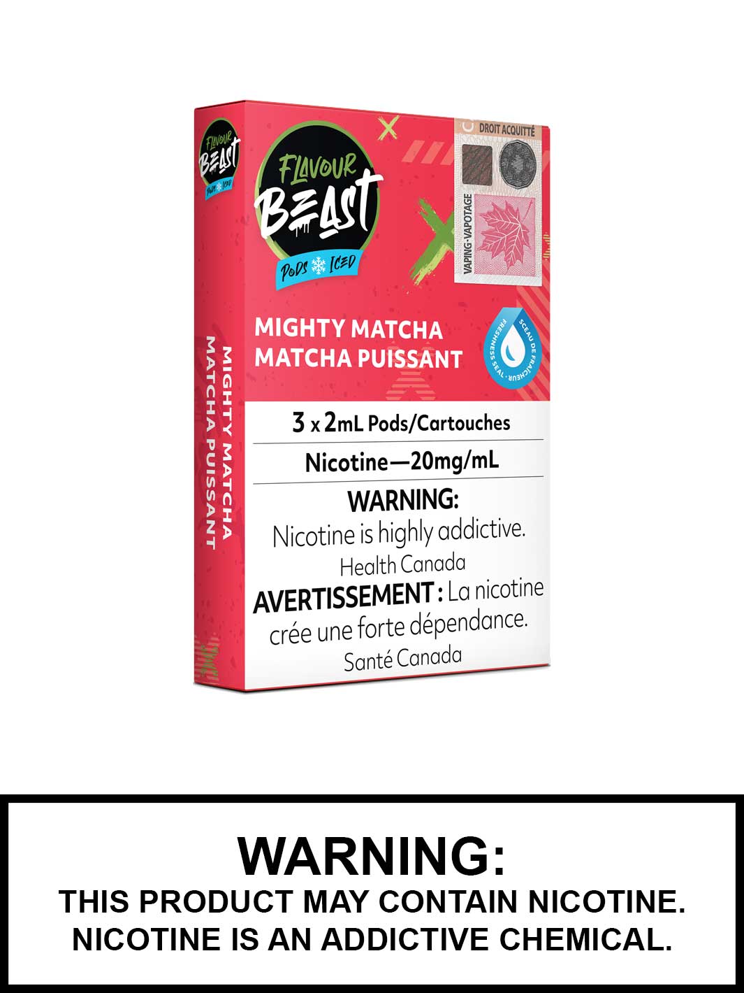 Flavour beast mighty matcha iced 20mg/mL pods( Provincial)