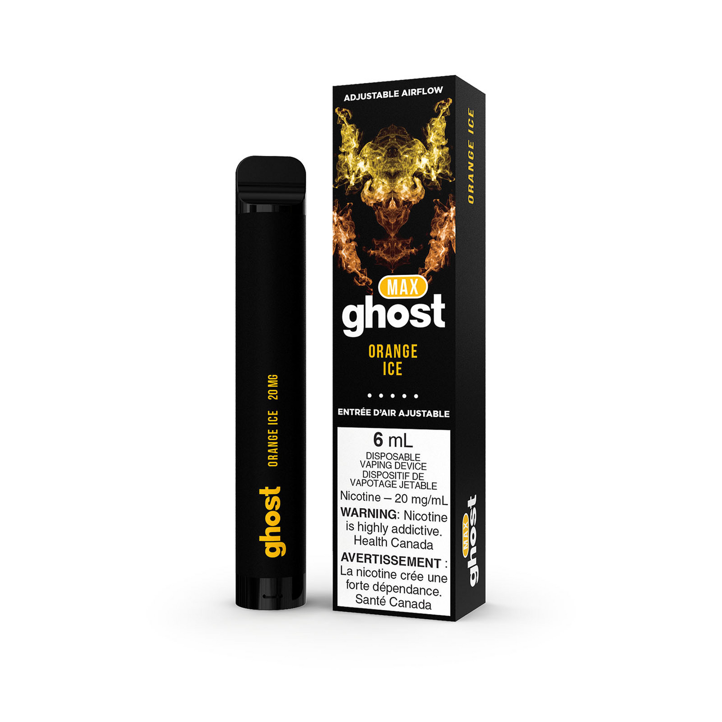 Ghost max orange ice 20mg/mL disposable (Provincial)
