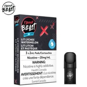 Flavour beast lit lychee watermelon ice 20mg/mL pods (Provincial)