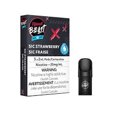 Flavour beast sic strawberry ice 20mg/mL pods (Provincial)
