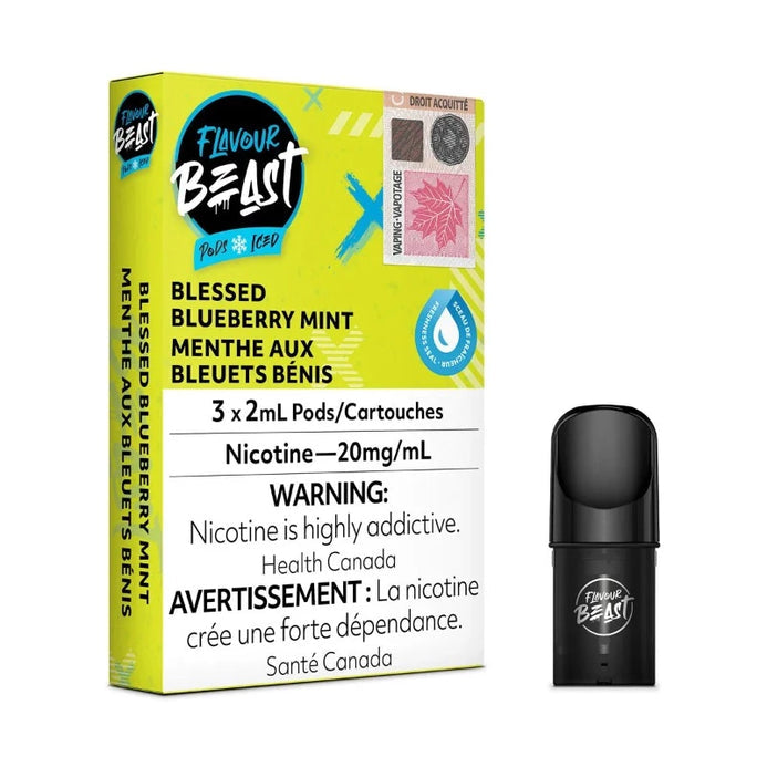 Flavour beast blessed blueberry mint iced 20mg/mL pods ( Provincial)