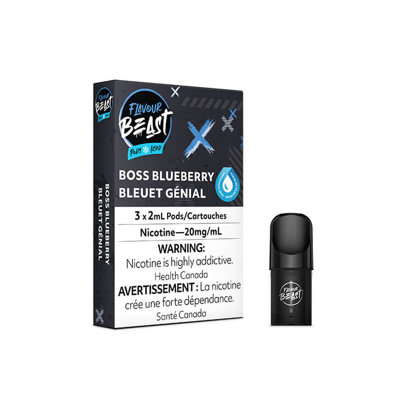 Flavour beast Boss Blueberry ice 20mg/mL pods(Provincial)