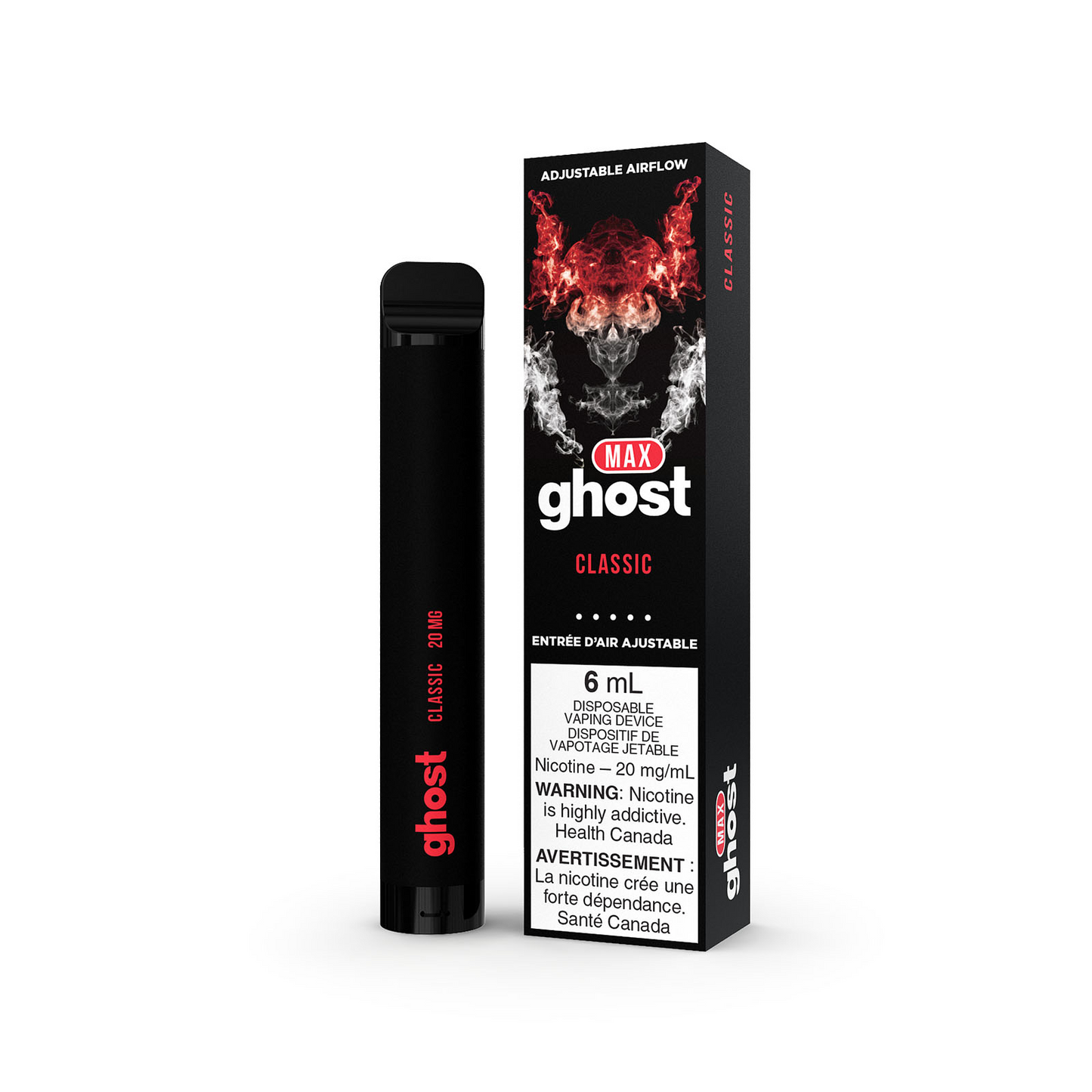 Ghost max classic 20mg/mL disposable (Provincial)
