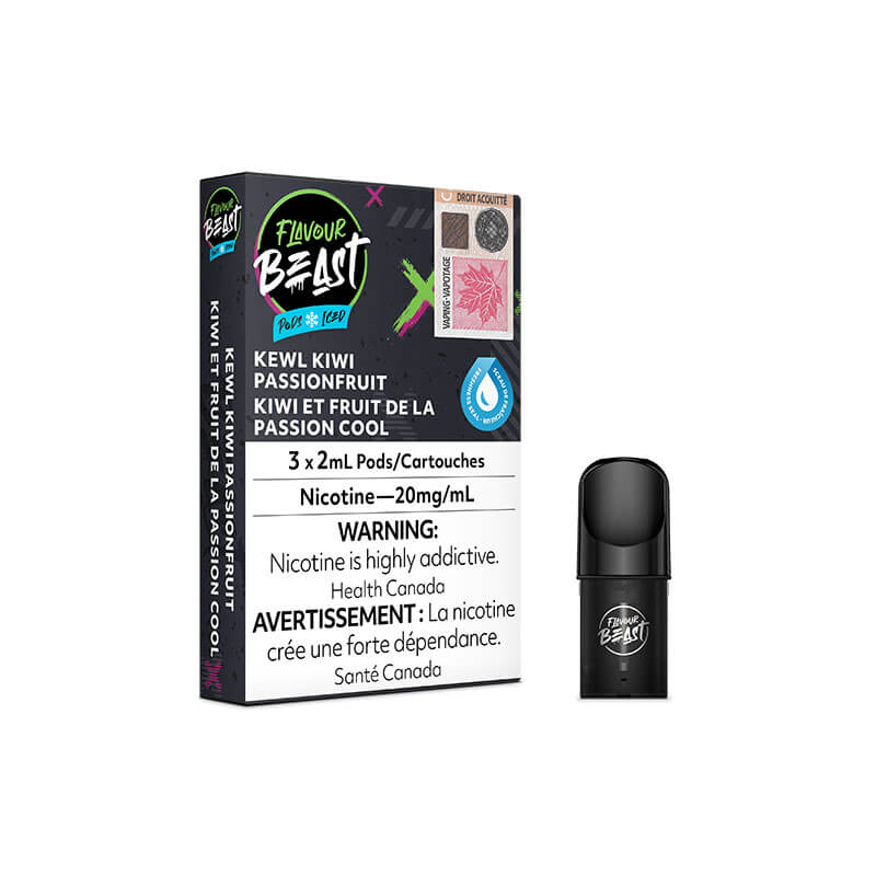 Flavour beast kewl kiwi passionfruit ice 20mg/mL pods (Provincial)