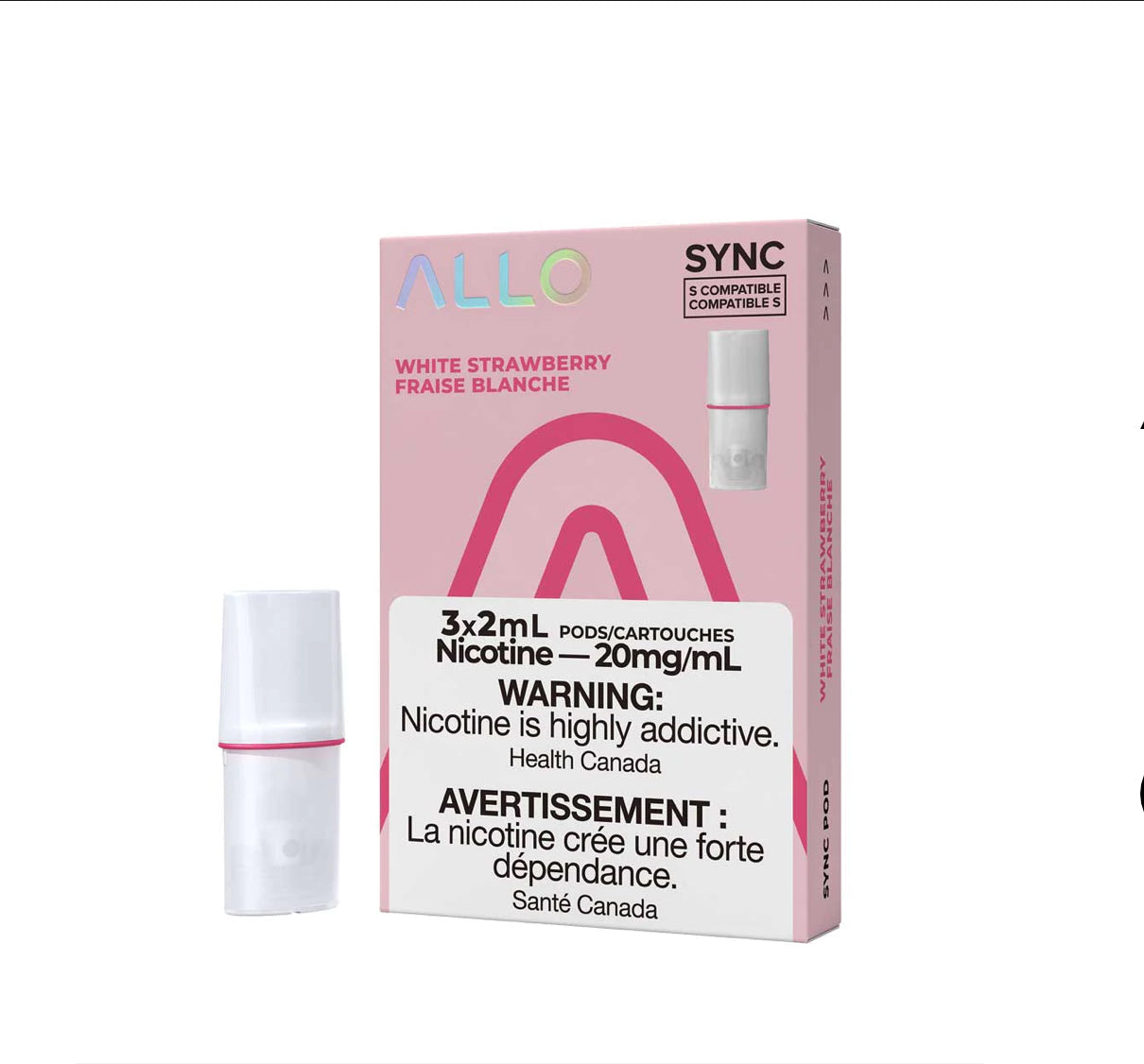 Allo Sync White Strawberry 20mg/mL pods