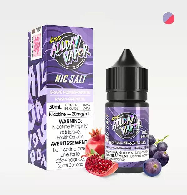 All Day Vapor E-liquid Grape Pomegranate 20mg/mL 30mL