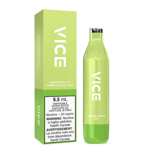 Vice 2500 green apple ice 20mg/mL disposable