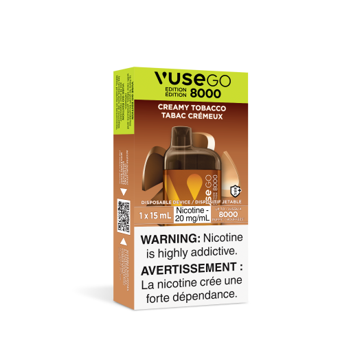 Vuse go 8000 Creamy Tobacco 20mg/mL disposable (Provincial)