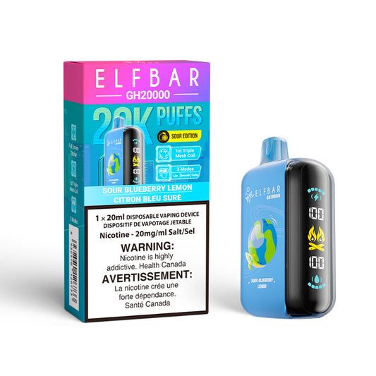 Elf Bar GH20k Sour Blueberry Lemon 20mg Disposable (Provincial)