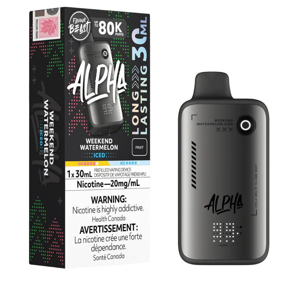 Flavour Beast Alpha Weekend Watermelon Iced 80K 20mg/ml disposable (Provincial)