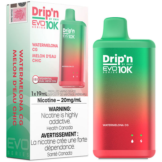 Drip’n EVO 10K Watermelona CG 20mg/mL Disposable (Provincial)