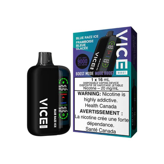 Vice boost 9k blue razz ice 20mg/ml disposable