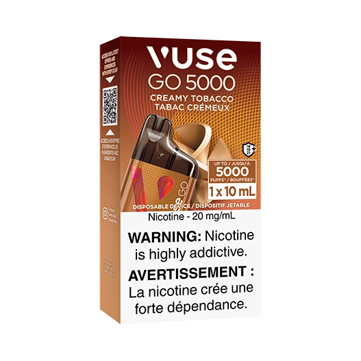 Vuse go 5000 creamy tobacco 20mg/mL disposable (Provincial)