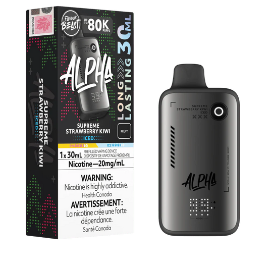 Flavour Beast Alpha Supreme Strawberry Kiwi Iced 80K 20mg/ml disposable (Provincial)