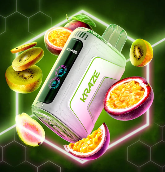 Kraze HD 7K Kiwi passionfruit guava 20mg/mL disposable
