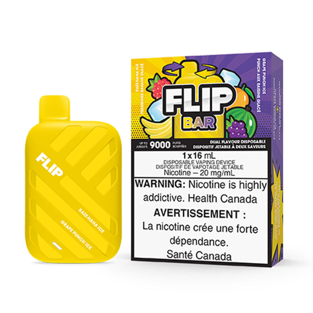 Flip Bar 9000 Razz Nana Ice + Grape Punch Ice 20mg/mL disposable (Provincial)