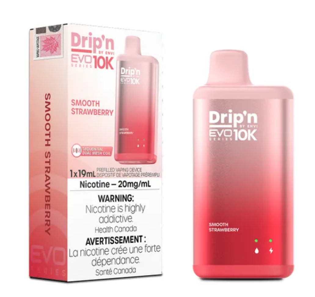 Drip’n EVO 10K smooth strawberry 20mg/mL disposable