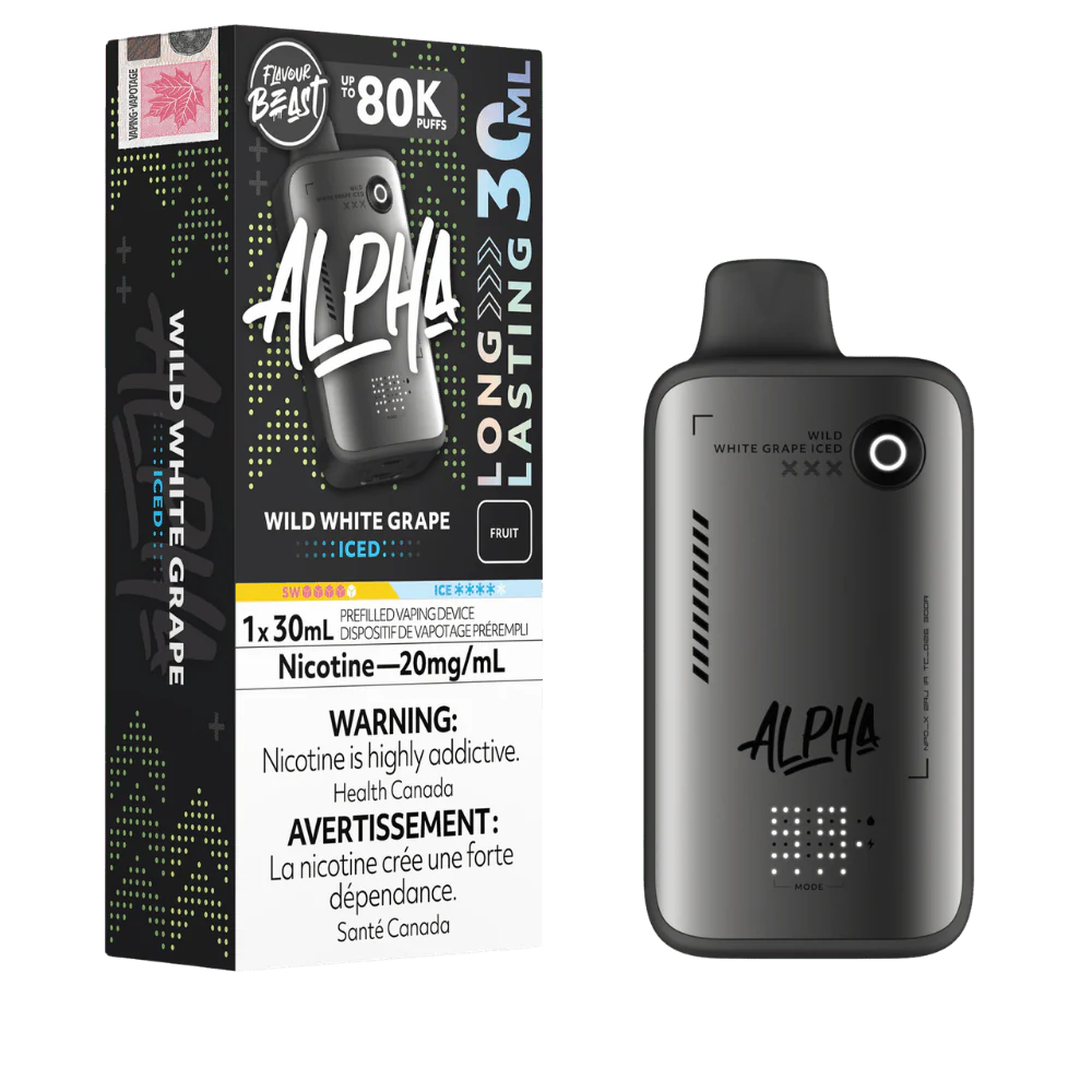 Flavour Beast Alpha Wild White Grape Iced 80K 20mg/ml disposable (Provincial)