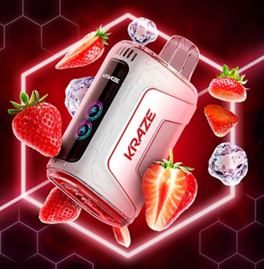 Kraze HD 7K Strawberry ice 20mg/mL disposable