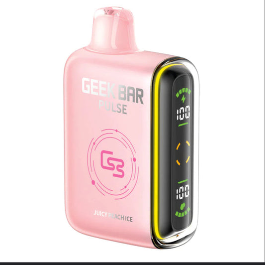 Geek bar pulse 9000 juicy peach ice 20mg/mL disposable
