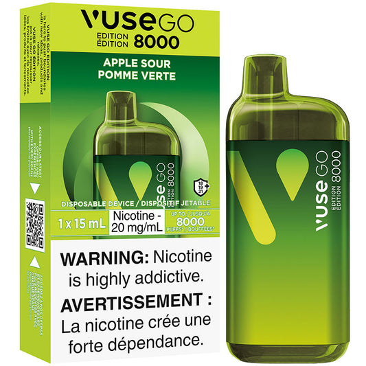 Vuse go 8000 apple sour 20mg/mL disposable