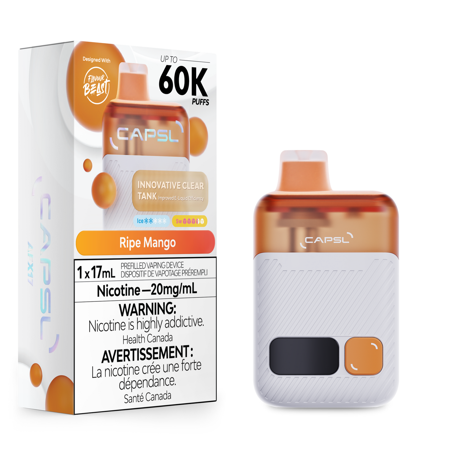 Capsl 60k Ripe Mango 20mg/ml Disposable (Provincial)