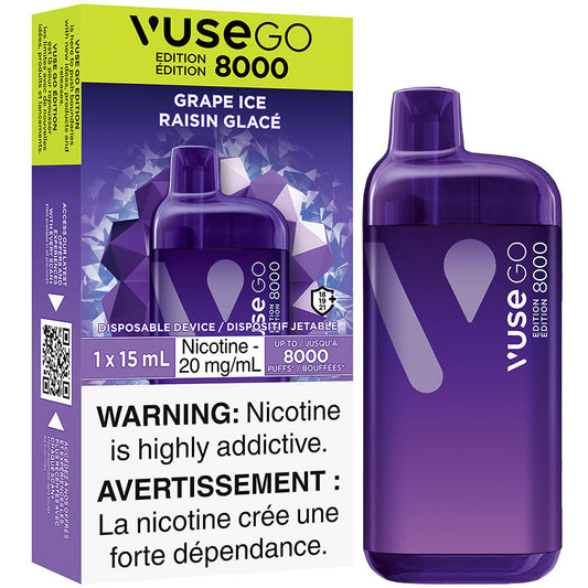 Vuse Go 8000 Grape Ice 20mg/ml Disposable