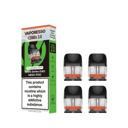 Vaporesso COREX 2.0 Xros Series 0.6 Ohm Mesh Replacement Pods (pack of 4, 2ml  )