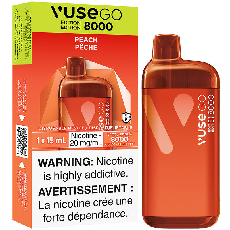 Vuse Go 8000 Peach 20mg/ml Disposable (Provincial)