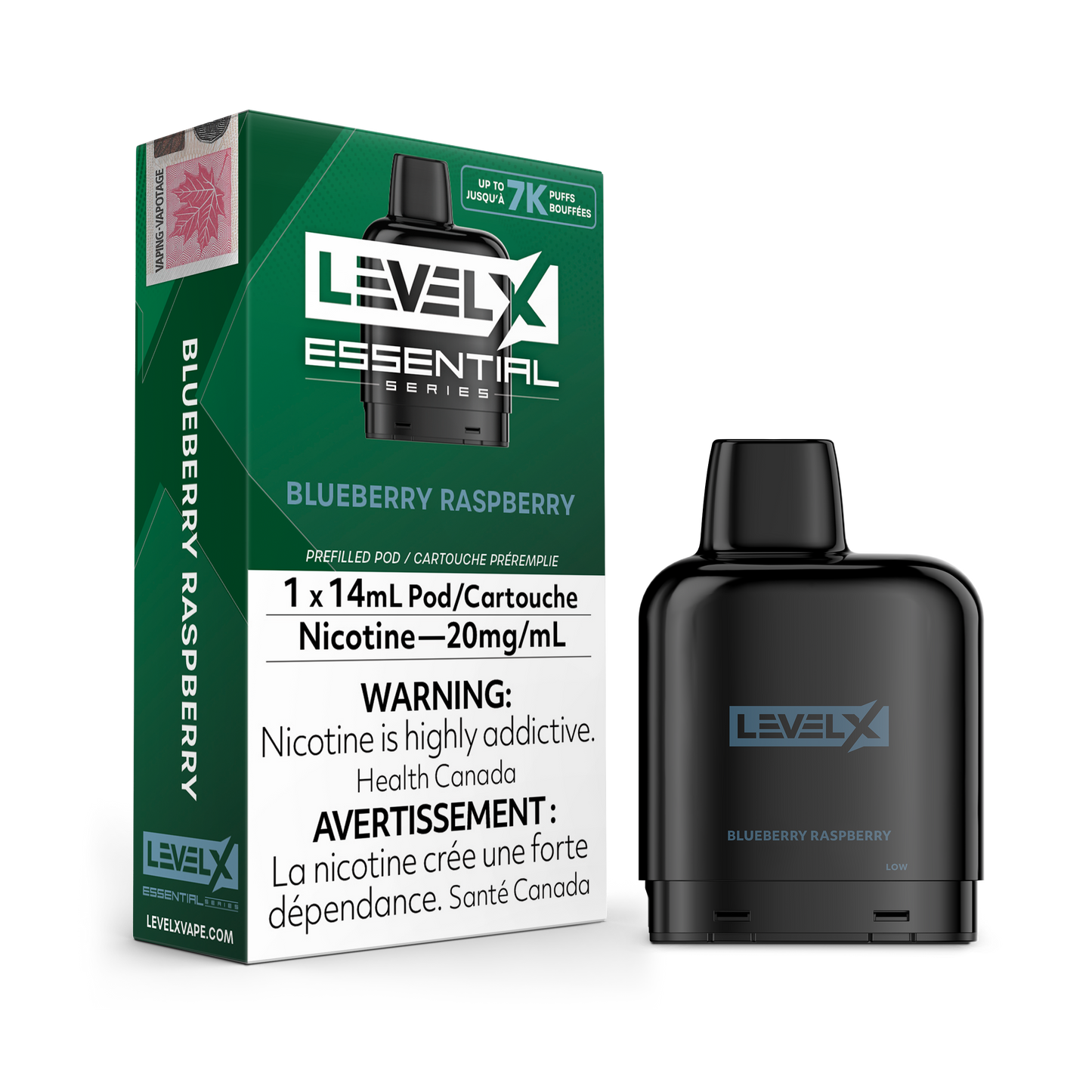 LevelX pod Essential series 7k Blueberry Raspberry