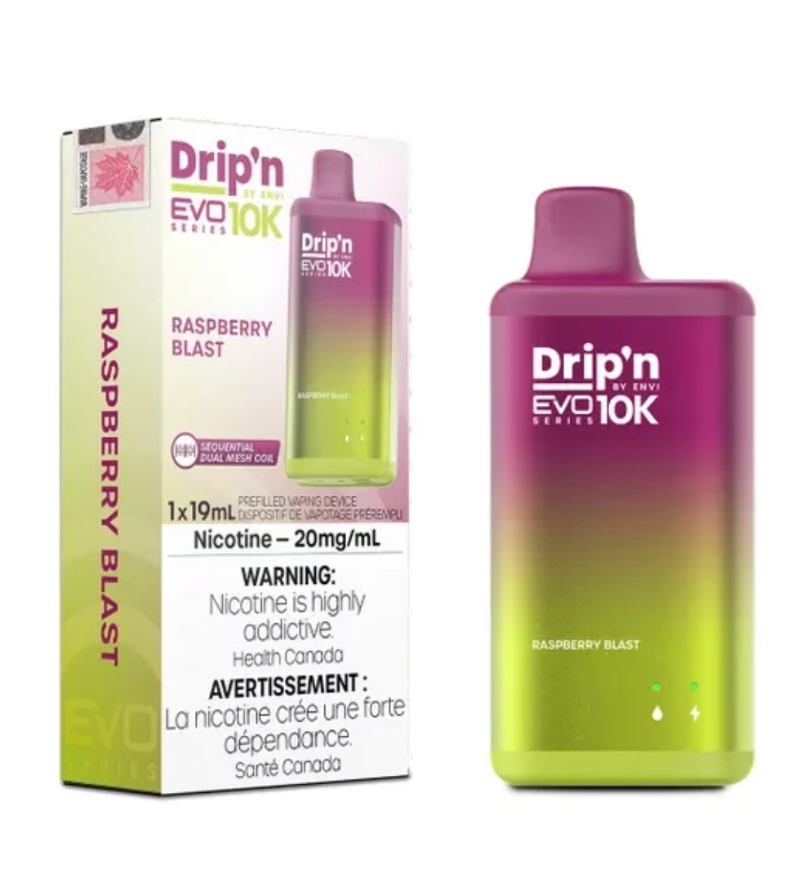 Drip’n EVO 10K Raspberry blast 20mg/mL disposable