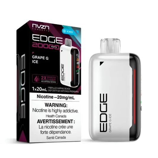 Edge by NVZN 20000 Grape G Ice 20mg/mL disposable (Provincial)