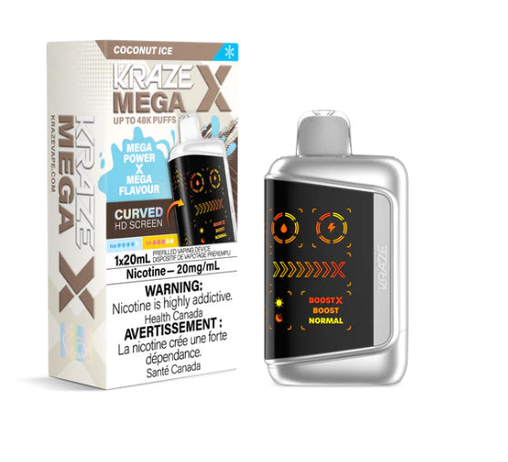 Kraze Mega X 48K Coconut  Ice 20mg/mL Disposable (Provincial)