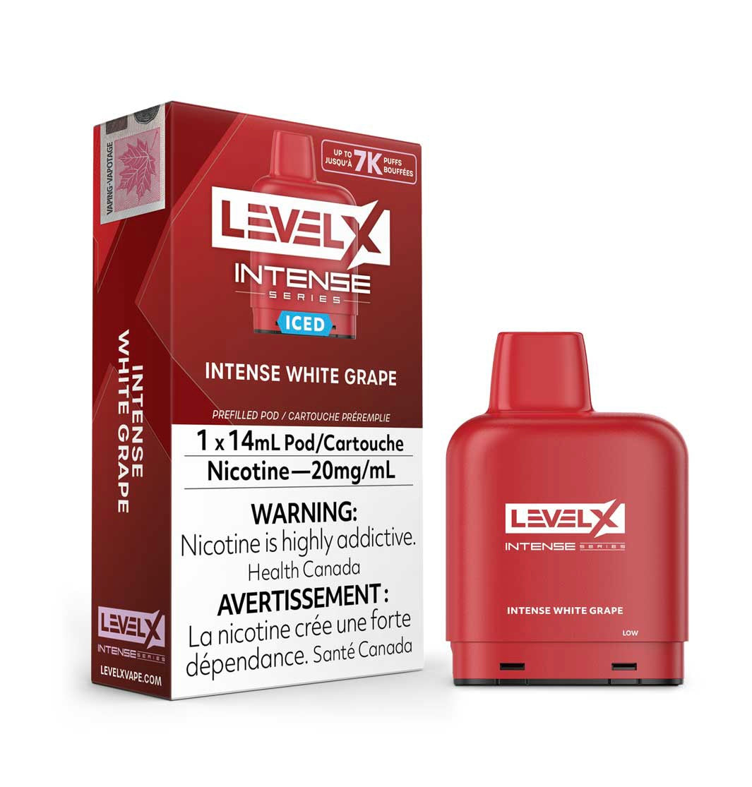 Intense series White grape iced levelx pod 20mg