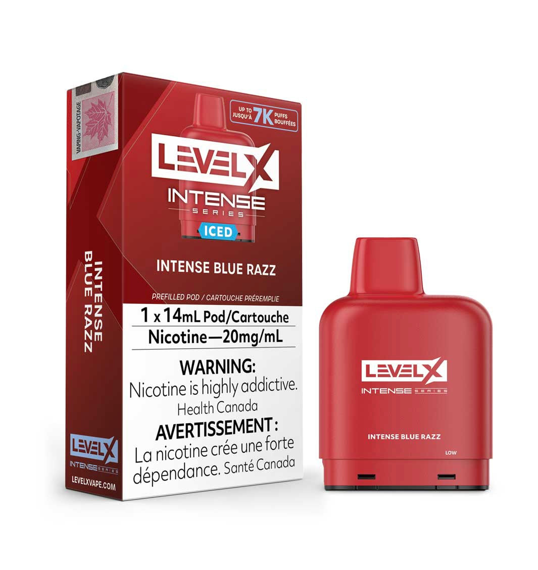 Intense series Blue razz iced levelx pod 20mg