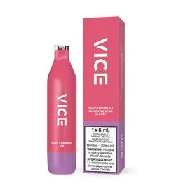 Vice 2500 razz currant ice 20mg/mL disposable
