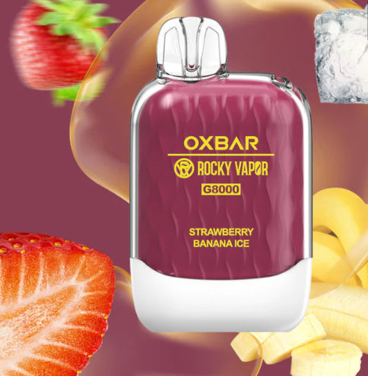 Oxbar G-8000 strawberry banana ice 20mg/mL disposable