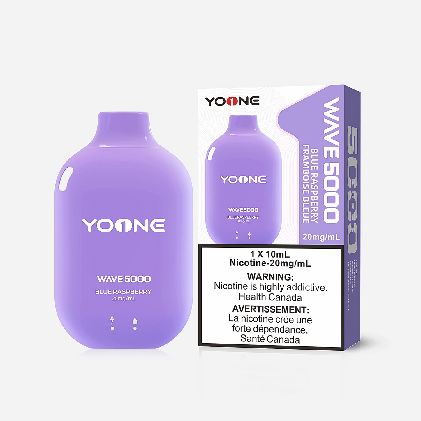 Yoone wave 5000 Blue raspberry 20mg/mL disposable