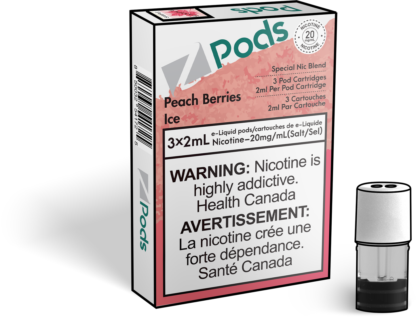 Zpods peach berries ice 20mg