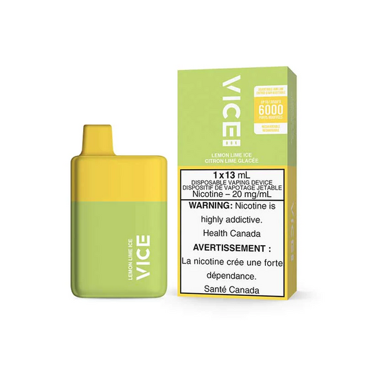 Vice box 6000 lemon lime ice 20mg/mL disposable