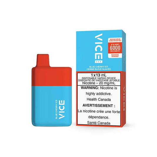 Vice box 6000 blue cherry ice 20mg/mL disposable