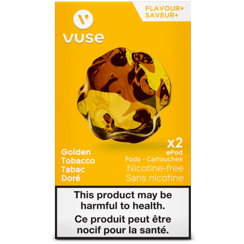 Vuse epod golden tobacco nicotine free×2