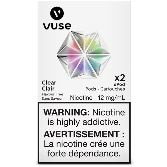 Vuse epod clear 12mg/mL ×2 (Provincial)