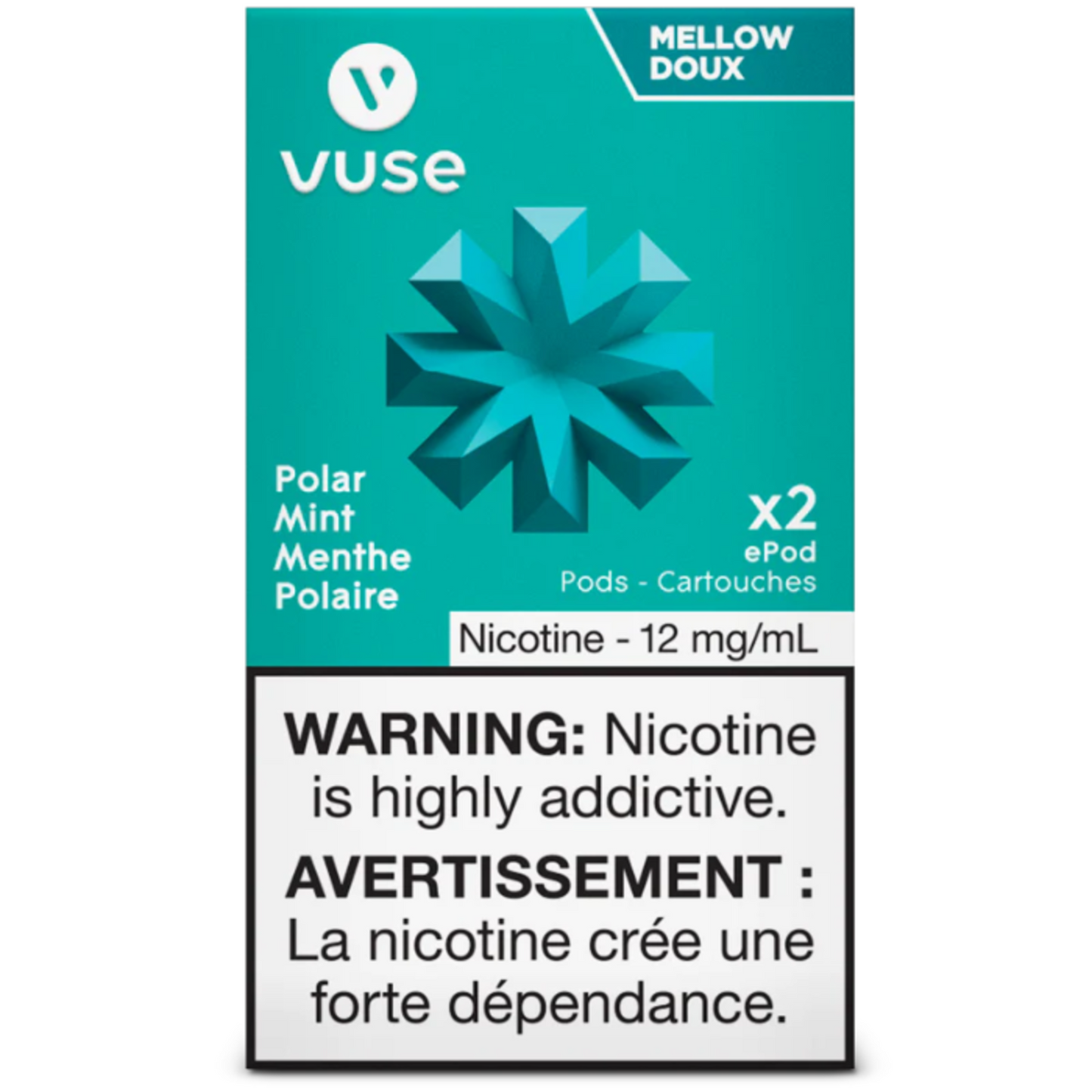 Vuse E-pod Polar Mint 12mg/mL ×2 (Provincial)