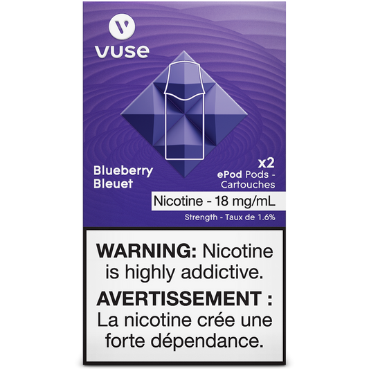 Vuse epod blueberry 18mg/mL ×2