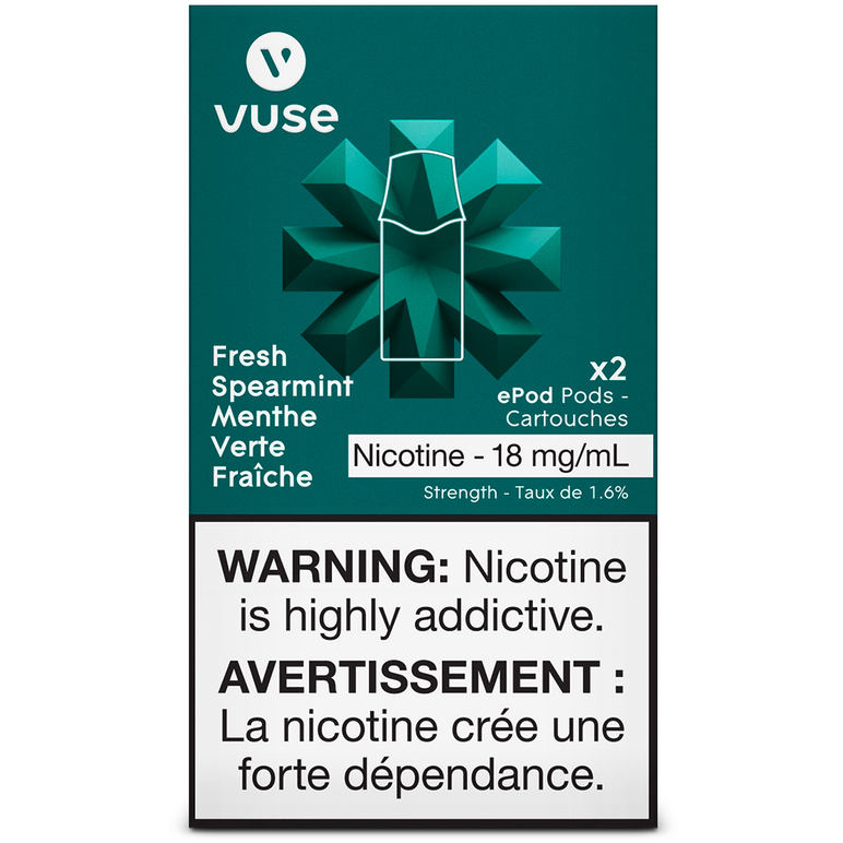 Vuse epod fresh spearmint 18mg/mL ×2