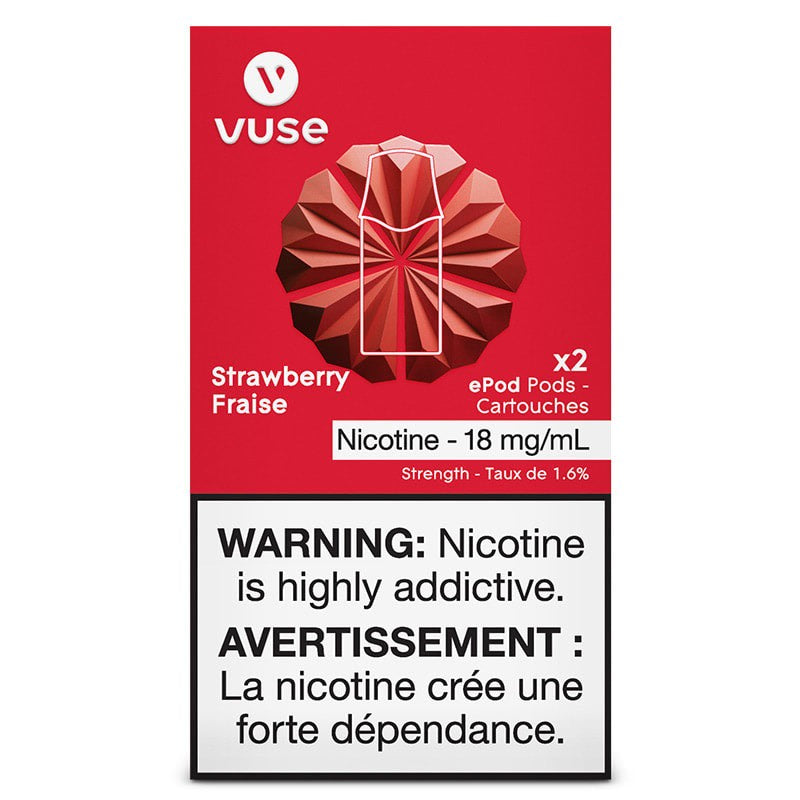 Vuse epod strawberry 18mg/mL ×2